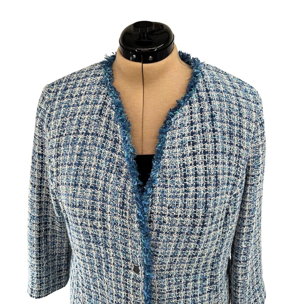 NIC+ZOE (Large - EUC) Blue Under the Sea Jacket - Picture 4 of 10